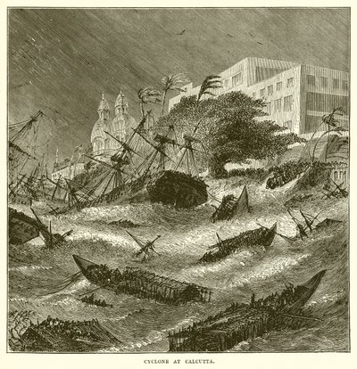Cyclone at Calcutta by English School