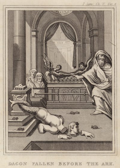 Dagon Fallen before the Ark by English School
