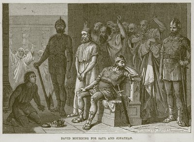 David mourning for Saul and Jonathan, illustration from The Child
