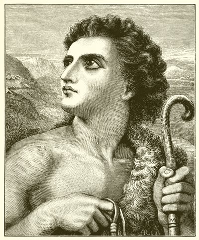 David the Shepherd by English School