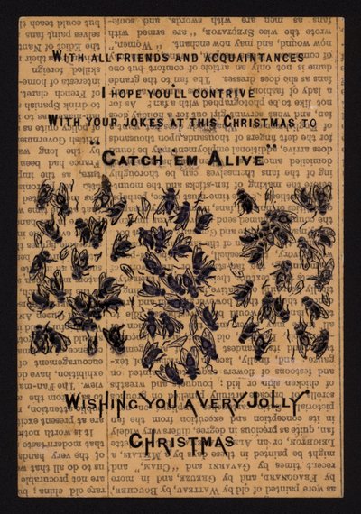 Dead Flies, Christmas Greetings Card by English School