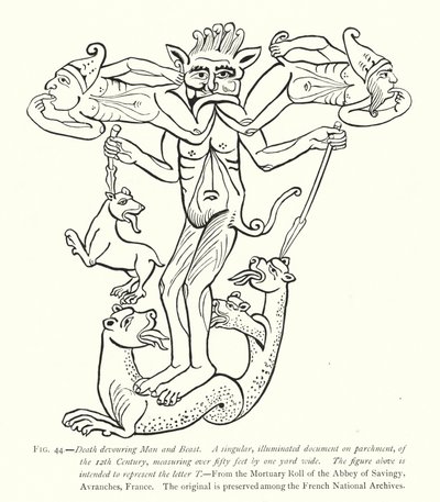 Death devouring Man and Beast by English School