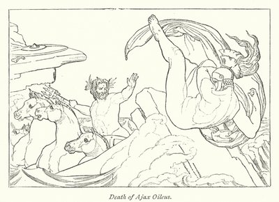 Death of Ajax Oileus by English School