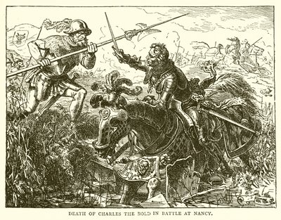 Death of Charles the Bold in Battle at Nancy by English School