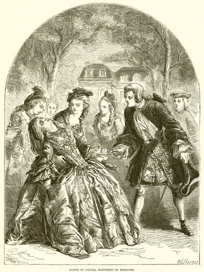 Death of Sophia, Electress of Hanover by English School