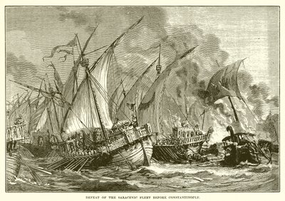 Defeat of the Saracenic Fleet Before Constantinople by English School
