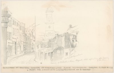 Demolition of Eastern Corner, St Martins Lane, London by English School