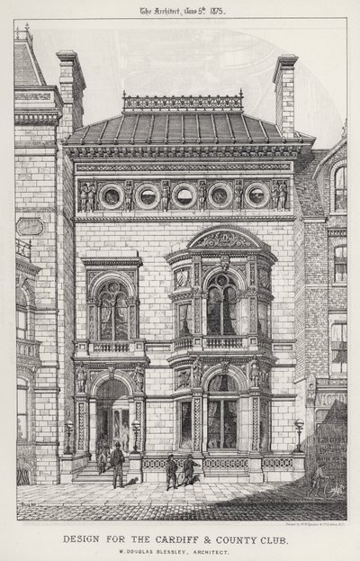 Design for the Cardiff and County Club by English School