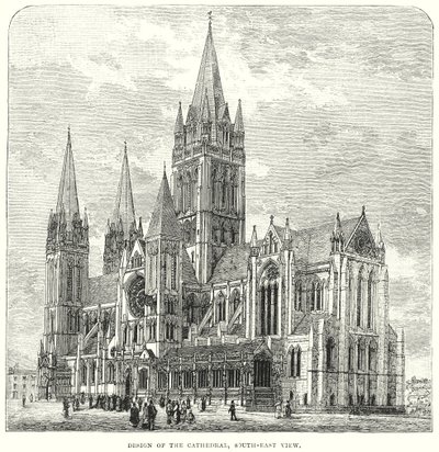 Design of the Cathedral, South-East View by English School