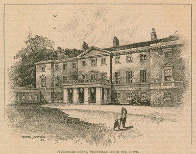 Devonshire House, Piccadilly, London, from the drive by English School