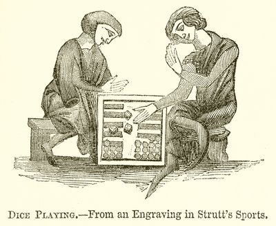 Dice Playing by English School