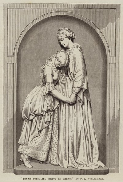Dinah Consoling Hetty in Prison by English School