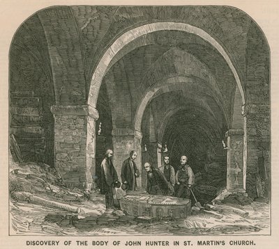Discovery of the body of John Hunter in St Martin