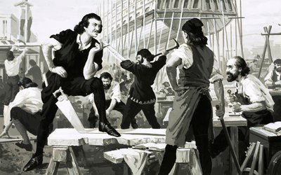 Dressed as an English Sailor, Peter the Great Helped Build Great Sailing Ships by English School