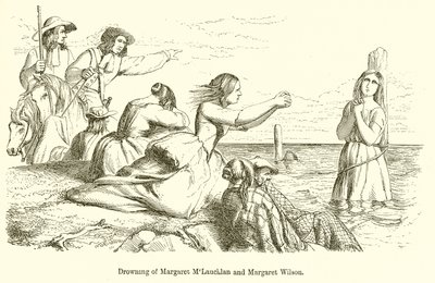 Drowning of Margaret MLauchlan and Margaret Wilson by English School
