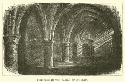 Dungeons in the Castle of Chillon by English School