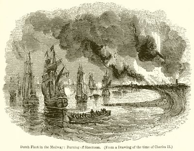Dutch Fleet in the Medway: Burning of Sheerness by English School