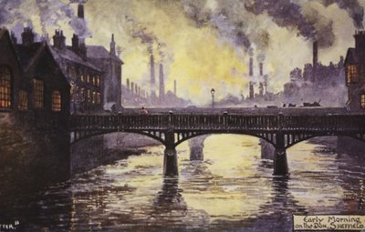 Early Morning on the Don, Sheffield by English School