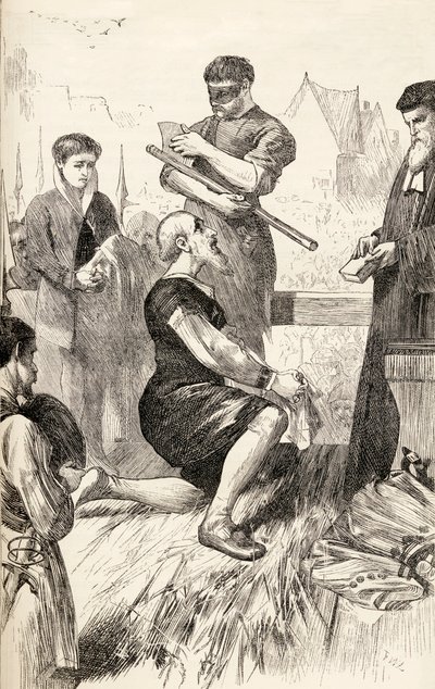 Edward Seymour on the Scaffold Awaiting His Execution, c.1865 by English School