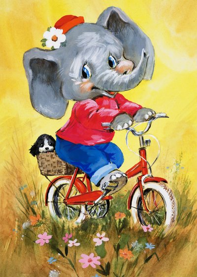 Elephant on a Bicycle by English School