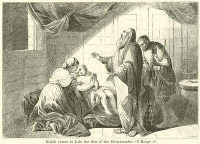 Elijah raises to Life the Son of the Shunammite by English School