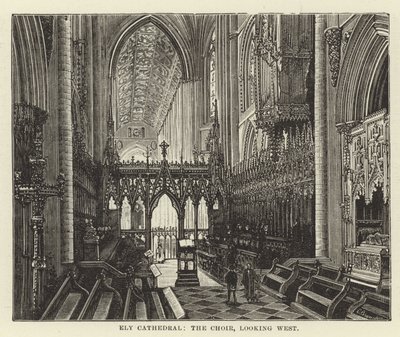 Ely Cathedral, the choir, looking west by English School