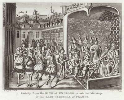 Embassy from the King of England to ask the Marriage of Lady Isabella of France by English School