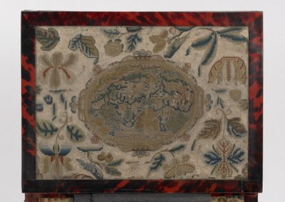 Embroidered casket, c.1660 by English School