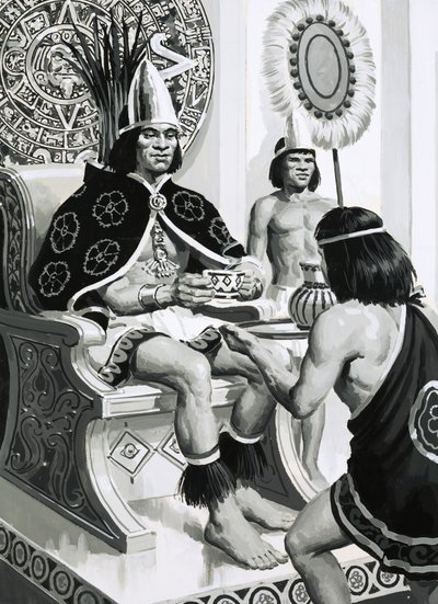 Emperor Montezuma of the Aztecs Liked Drinking Cocoa by English School