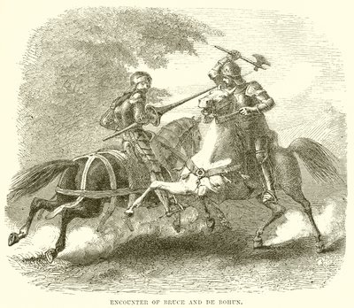 Encounter of Bruce and De Bohun by English School