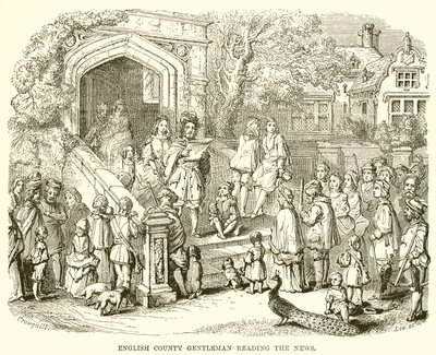 English Country Gentleman Reading the News by English School