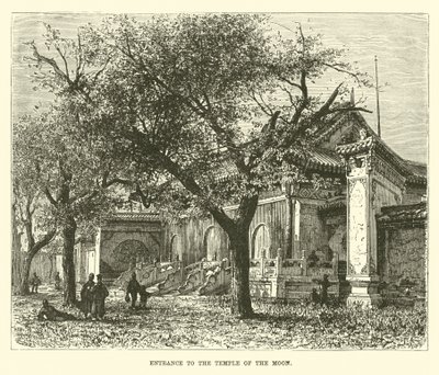 Entrance to the Temple of the Moon by English School