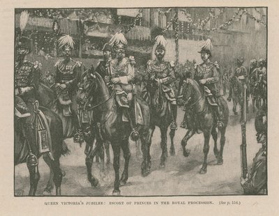 Escort of the Princes in the Royal Procession by English School