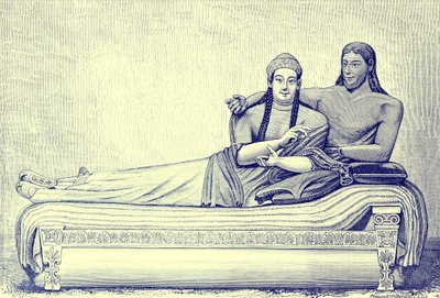 Etruscan Tomb, Illustration from History of Rome by Victor Duruy, Published 1884 by English School