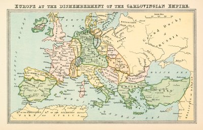 Europe at the Dismemberment of the Carolingian Empire by English School