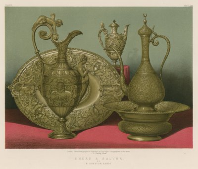 Ewers and Salver by English School