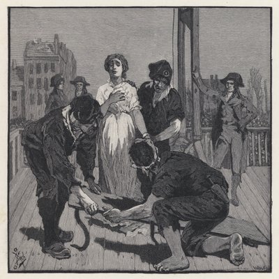 Execution of Marie Antoinette by English School