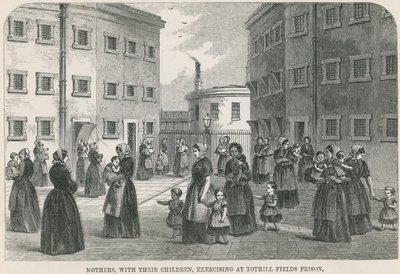 Exercising at Tothill Fields Prison by English School