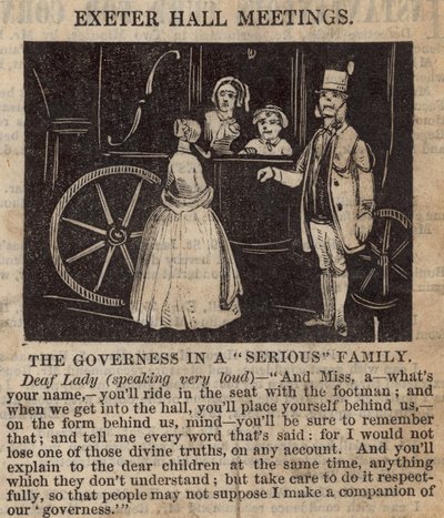 Exeter Hall Meetings; Cartoon by English School