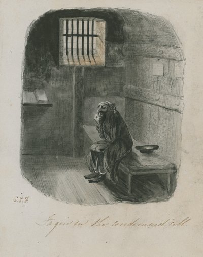 Fagin in the condemned cell by English School