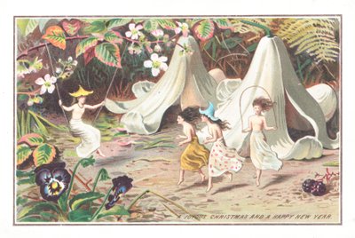 Fairies in the garden by English School