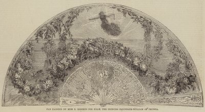 Fan Painted by Miss E Roberts for HRH the Princess Frederick-William of Prussia by English School