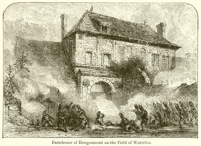 Farmhouse of Hougoumont on the Field of Waterloo by English School