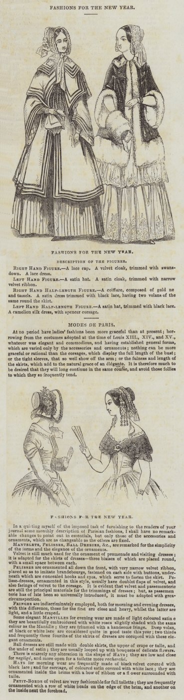 Fashions for the New Year by English School