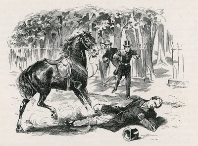 Fatal Accident to Sir Robert Peel, Constitution Hill by English School