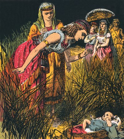 Finding the Infant Moses by English School