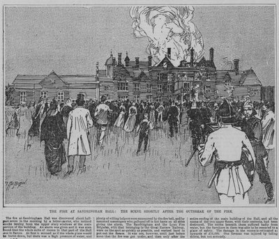 Fire at Sandringham, Norfolk by English School