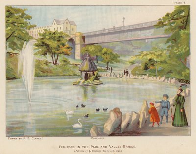 Fishpond in the Park and Valley Bridge, Scarborough by English School