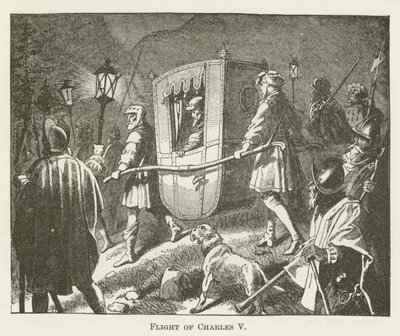 Flight of Charles V by English School