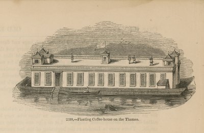 Floating Coffee House on the Thames by English School